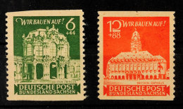 6 Pf. Und 12 Pf. Wiederaufbau, B-Farben, Waager. Ungezähnt, Postfrisch, Gepr. Ströh BPP, Mi. 380.-,... - Sonstige & Ohne Zuordnung