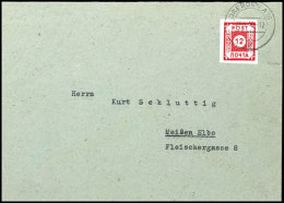 12 Pfg. Potschta In Ölfarbe Mit Stempel DRESDEN A 16 E 23.6.45 Auf Adressiertem Umschlag, Pracht, Fotoattest... - Other & Unclassified