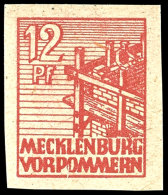 12 Pfg Braunrot, Ungezähnt, Tadellos Postfrisch, Fotoattestkopie Kramp BPP Für Ehemaliges Paar, Mi. 500.-... - Sonstige & Ohne Zuordnung