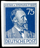 75 Pfg 50. Todestag Von Heinrich Von Stephan, Ungezähnt, Postfrisch Mit Kl. Haftstelle, Fotobefund  Schlegel... - Sonstige & Ohne Zuordnung