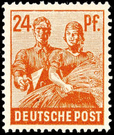 24 Pfennig Arbeiterserie, Lebhaftbraunorange, Tadellos Postfrisch, Fotobefund Arge Hohmann, Mi. 200.-... - Other & Unclassified