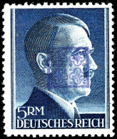 2 RM - 5 RM A. Hitler Mit Aufdruck, Postfrisch, Sign. Ehrlich, Katalog: I/IIIA **2 RM - 5 RM A. Hitler With... - Wurzen