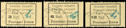 3 Pf. - 12 Pf. Gebührenzettel, Gestempelt, Katalog: 1/3 O3 Pf. - 12 Pf. Fee Label, Used, Catalogue: 1/3 O - Unna