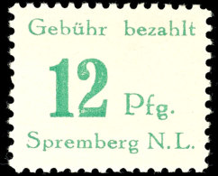 12 Pf. Mit Plattenfehler XII, Postfrisch, Mi. 280,-, Katalog: 24AXII **12 Pf. With Plate Flaw XII, Mint Never... - Spremberg