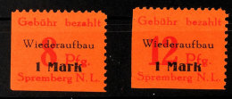 8 Und 12 Pf Gezähnt Tadellos Postfrisch, Mi. 80.-, Katalog: 15/16A **8 And 12 Pf Perforated In Perfect... - Spremberg