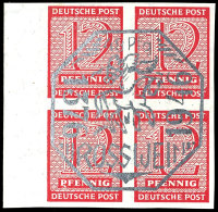 Viererblock "Stadt Roßwein", Ungezähnt, Tadellos Postfrisch, Mi. 800,-, Katalog: 1U **Block Of Four... - Sonstige & Ohne Zuordnung