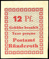 3-12 Pfg. Gebührenzettel Geschnitten, Einwandfrei Postfrisch, Sign. Sturm, Mi. 350.-, Katalog: 1/3B **3-12... - Other & Unclassified