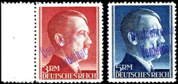 1 Pfg - 5 RM A. Hitler Mit Aufdruck, 1 RM In Besserer A-Zähnung, Tadellos Postfrisch, Signiert, Katalog: 2/24... - Meissen