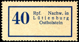 40 Pfg Gebührenmarke Ohne Namenszug, Tadellos Postfrisch, Gepr. Zierer BPP, Katalog: 1F **40 Pfg Fee Stamp... - Luetjenburg