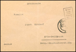 6 Rpf. Barfrankierungsstempel Auf Drucksache Innerhalb Köln Vom 26.5.46, Seltener Bedarfsbeleg!  BF6 Rpf.... - Koeln