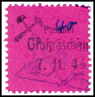 40 Pfg A. Karminlila, Tadelloses Briefstück, Fotobefund Kunz BPP Attest/Certificate:... - Grossräschen