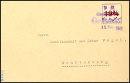 12 Pfg Vorläuferzettel, Abart "ungezähnt", Tadellos Gestempelt Mit Notstempel In Type B Vom 15. Sep. 1945... - Grossraeschen