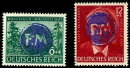 Rosegger Mit Petschafts-Aufdruck, Postfrisch, Sign. Jacob, Katalog: DR855/56 **Rosegger With Seal Overprint,... - Fredersdorf-Vogelsdorf