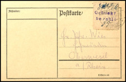 1923, Bad Suderode, Gebührenzettel Und Handschriftliche Gebührenangabe 8.000 M Und Kontrollnummer Sowie... - Other & Unclassified