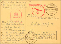 Kriegsgefangenenpost 1944, Dreiteilige Korrespondenz Ab Warthbrücken (Wartheland) 6.11., 20.11. Und 31.12.44... - Other & Unclassified