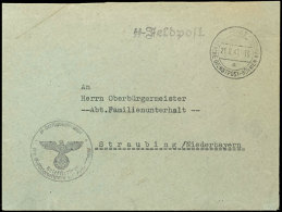 Briefstpl. "SS-Verfügungstruppe / Der SS-Fürsorgeführer (Böhmen-Mähren) Auf Feldpostbrief... - Other & Unclassified