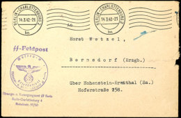 Absender- Und Briefstpl. "Waffen-SS / Fürsorge- U. Versorgungsamt SS Berlin" Auf Feldpostbrief Mit... - Other & Unclassified