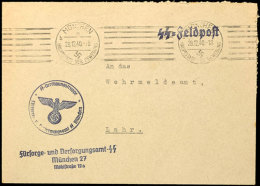 Absender- Und Briefstpl. "SS-Verfügungstruppe / Fürsorge- U. Versorgungsamt SS München" Auf... - Other & Unclassified