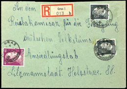 R-Brief An Den Reichskommissar Für Die Festigung Deutschen Volkstums, Ansiedlungsstab, In Litzmannstadt Mit... - Other & Unclassified