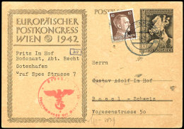 Absenderangabe "Bodenamt, Abt. Recht, Gotenhafen" Auf Ganzsachenkarte Zum Europäischen Postkongress Wien 1942... - Other & Unclassified