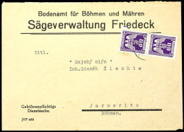 Absendereindruck "Bodenamt Für Böhmen Und Mähren / Sägeverwaltung Friedeck" Auf... - Other & Unclassified