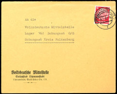 Absendereindruck "Volksdeutsche Mittelstelle / Einsatzstab Litzmannstadt" Auf Brief Mit 12 Pfg Hindenburg Mit... - Other & Unclassified
