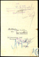 Telegramm Mit Stpl. GLAVNI TELEGRAF BEOGRAD Vom 20.9.42 An Die Serbische Nationalbank In Belgrad über... - Other & Unclassified