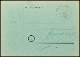 1945, Inselpost Kreta, Funkmitteilungskarte Grün, Gebraucht Mit Normstempel "a 23.2.45" Nach Nürnberg,... - Other & Unclassified