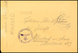 1943, Feldpost-Kartenbrief Mit Aptiertem Tagesstempel Vom 29.VII.43 Sowie Briefstempel Und Absendervermerk Mit... - Sonstige & Ohne Zuordnung