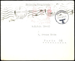 Deutsche Dienstpost Frankreich, Feldpostbrief Vom 29.7.41 Nach Paris Mit "Victory"-Stempel, Seltener Beleg In... - Other & Unclassified