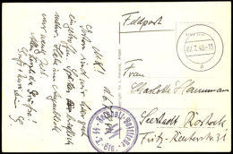 1940, "SS-Feldpost-Poststelle SS- I.Sta.", Briefstempel Auf Foto-Ansichtskarte "Kazernes Te Assen" Mit Aptiertem... - Sonstige & Ohne Zuordnung