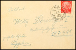 1939, 12 Pfg. Hindenburg Mit Stempel LEIPZIG N26 17.8.39 An Einen Soldaten Mit Der Übungsnummer "107491" Mit... - Sonstige & Ohne Zuordnung