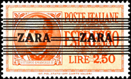 2,50 Lire Freimarke Mit  Aufdruck "Zara" In Type III (Feld 81-82 Der Überdruckplatte), Tadellos Postfrisch,... - Deutsche Bes.: Zara