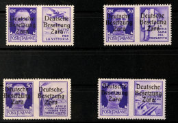 50 C. Mit Propagandafeld, 4 Werte Kpl. Postfrisch, 3 Werte Gepr. Ludin Bzw. Krischke BPP, Mi. 280,-, Katalog:... - German Occ.: Zara