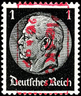 20 Kop. Auf 1 Pf. Hindenburg, Roter Aufdruck, Postfrisch, Mehrfach Sign., Fotoattest Krischke: "echt Und... - Other & Unclassified