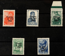 5 Bis 30 Kop., Aufdruck Type I, 5 Werte Postfrisch, (5 Kop. Leichten Bug), Gepr. Krischke BPP, Mi. 210,-, Katalog:... - Sonstige & Ohne Zuordnung