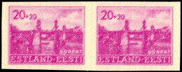 20+20 Kop. Doppeldruck Ungezähnt ** Waag. Paar, Mi. 360.-, Katalog: 5UDD(2) **20 20 Kop. Double Impression... - Sonstige & Ohne Zuordnung