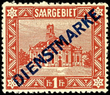 1922, 1 Fr. Mit Aufdruck-Plattenfehler "R Oben Abgeschliffen", Tadellos, Gepr. Hoffmann BPP, Mi. 350,--, Katalog:... - Sonstige & Ohne Zuordnung