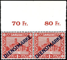 1 Fr. Landschaften, Aufdruckfehler: "N Links Bzw. Oben Gebrochen", Waager. Oberes Randpaar, Postfrisch, Mi. 200,-,... - Sonstige & Ohne Zuordnung