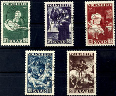 12 Bis 50 Fr., Volkshilfe 1951, 5 Werte Kpl. Gestempelt, Gepr. Hoffmann BPP, Mi. 200,-, Katalog: 309/13 O12... - Sonstige & Ohne Zuordnung