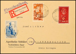 25 Fr. Rotes Kreuz 1950 Mit Portogerechter Zufrankatur Auf R-Brief Von NOHFELDEN 16.8.50 Nach Dotternhausen Mit... - Sonstige & Ohne Zuordnung