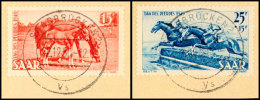 15 U. 25 Fr. Tag Des Pferdes, Auf Zwei Einheitlich Gestempelten Luxus-Briefstücken,... - Sonstige & Ohne Zuordnung