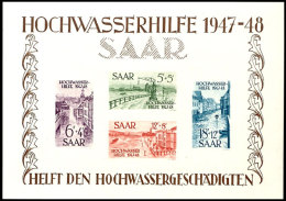 Hochwasserblock, Type IV, Fenster Im 6. Haus, Postfrisch  (übliche Leichte Druckstellen), Gepr. Hoffmann BPP,... - Sonstige & Ohne Zuordnung