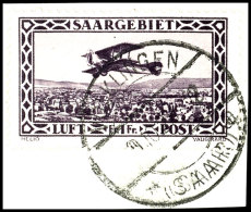 1 Fr. Flug, Volksabstimmung, Plattenfehler: "Punkt über Tragfläche", Auf Briefstück, Mi. 200,-,... - Other & Unclassified