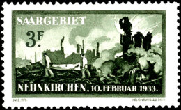 3 Fr. Explosionsunglück 1933, Plattenfehler I "weißer Fleck Am Nacken Des Sanitäters" (Feld 50),... - Other & Unclassified