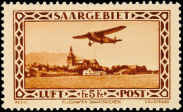 5 Fr. Flug, Plattenfehler "Blitzableiter", Postfrisch, Gepr. Ney BPP, Mi. 360,-, Katalog: 159I **5 Fr. Flight,... - Sonstige & Ohne Zuordnung