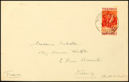 50 C. Volkshilfe 1929 Als Portogerechte Einzelfrankatur Auf Brief Von WIEDELSKIRCHEN 18.3.30 Nach Nancy, Frankreich... - Other & Unclassified
