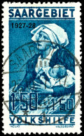 20 Cent Bis 1,50 Fr. "Volkshilfe 1927: Pflegedienste (II)", Tadellos Gestempelt "Saarlouis * 1a", Mi.-Nr. 123 Mit... - Sonstige & Ohne Zuordnung