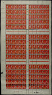 8 Mark Auf 30 C., Kpl. Bogen (am Oberen Senkr. Zwischensteg Fast Kpl. Durchtrennt), Postfrisch, Mi. Für 15... - Memelgebiet 1923