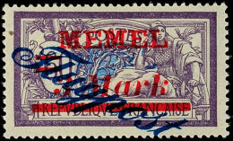 3 M A. 60 C. Flugpost, Tadellos Postfrisch, Katalog: 79 **3 M On 60 C. Airmail, In Perfect Condition Mint Never... - Memelgebiet 1923